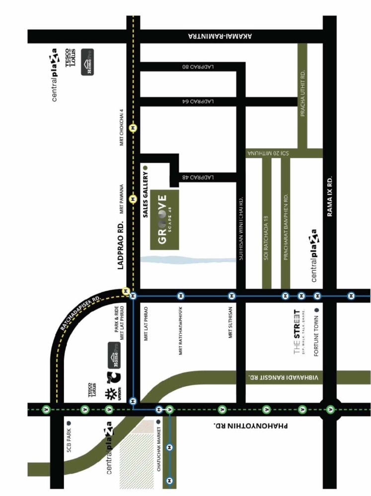 🚇 𝐆𝐫𝐨𝐨𝐯𝐞 𝐒𝐜𝐚𝐩𝐞 𝟒𝟖 🚇 ห้อง 39.72 ตร.ม. เลือกได้ทุกชั้น ใกล้ 𝐌𝐑𝐓 ลาดพร้าว
